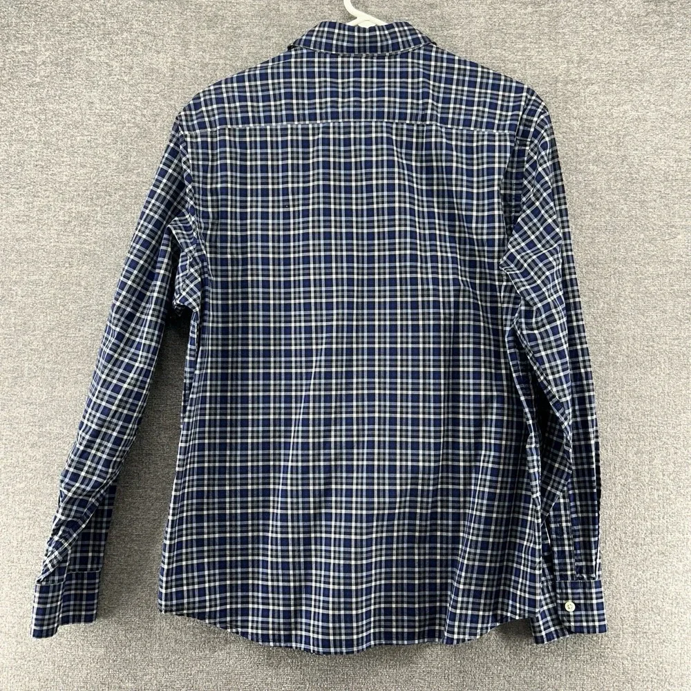 Banana Republic Shirt Men Size Large 100% Organic Cotton Plaid Long Sleeve‎